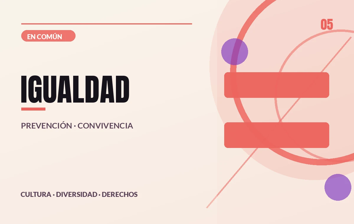 Imagen ilustrativa de la temática de Igualdad y prevención de las violencias machistas
